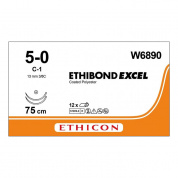 Шовный материал ЭТИБОНД Эксел 5/0. 75 см. зеленый Кол. 13 мм. х 2 шт. 3/8 Ethicon