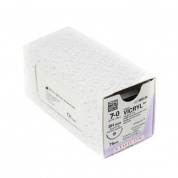 Шовный материал ВИКРИЛ 7/0. 30 см. фиолетовый MП шпат. 6.5 мм х 2. 3/8 Ethicon