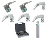 Ларингоскоп с комплектом клинков, Универсальный (неонатология, педиатрия, взрослые) (на батарейках, лампочка LED)