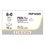 Шовный материал ПДС ПЛЮС 6/0. 60 см. фиолетовый СС 13 мм х 2. 3/8 Ethicon