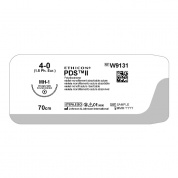 Шовный материал ПДС II 4/0. 70 см. фиолет. Кол. 31 мм. 1/2 Ethicon