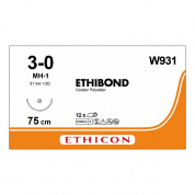 Шовный материал ЭТИБОНД Эксел 3/0. 75 см. зеленый Кол. 31 мм. 1/2 Ethicon