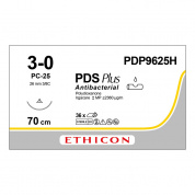 Шовный материал ПДС ПЛЮС 3/0. 70 см. фиолетовый Прайм реж. 26 мм. 3/8 Ethicon