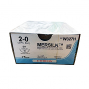 Шовный материал ШЕЛК 2/0. 75 см. черный Кол. 26 м м. 1/2 Ethicon