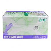 Перчатки смотровые, одноразовые, нестерильные, НИТРИЛОВЫЕ SFM неопудренные, текстурированные, № 50 пар /ФИОЛЕТОВО-ГОЛУБОЙ размер M