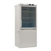 Холодильник комбинированный лабораторный ХЛ-250(ТС) ПОЗиС (170/80 л) с тонированной стеклянной и металлической дверью