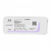 Шовный материал ВИКРИЛ 2/0. 1.5 м фиолетовый лигатура Ethicon
