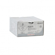 Шовный материал ПДС II 0. петля. 150 см. фиолет. Кол. масс. 48 мм. 1/2 Ethicon