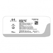 Шовный материал ПДС II 6/0. 70 см. фиолет. СС 9.3 мм х 2. 3/8 Ethicon