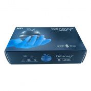 ! Перчатки нитриловые BENOVY Nitrile Chlorinated, голубые, размер S, 50 пар в упаковке