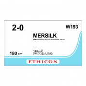 Шовный материал ШЕЛК 2/0. 180 см. черный лигатура Ethicon