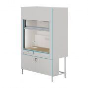 Вытяжной шкаф с сантехникой и столешницей из керамогранитной плитки Теолаб ШВ-1500 КГ-С-Комфорт