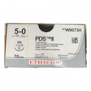 Шовный материал ПДС II 5/0. 70 см. фиолет. Кол. 17 мм. 3/8 Ethicon