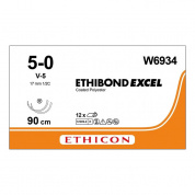 Шовный материал ЭТИБОНД Эксел 5/0. 90 см. зеленый Кол. 17 мм х 2. 1/2 Ethicon