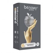 ! Перчатки латексные медицинские BENOVY Latex Chlorinated, р-м XS, 50 пар в упаковке