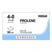 Шовный материал ПРОЛЕН 4/0, 90 см, синий СС 20 мм х 2, 1/2 Ethicon