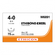 Шовный материал ЭТИБОНД Эксел 4/0. 75 см. зеленый Кол. 13 мм х 2. 3/8 Ethicon