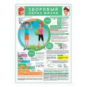 ЗОЖ гигиена спорт питание плакат глянцевый А1/А2
