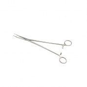 Зажим гинекологический, изогнутый, 255 мм, Тумботино Россия