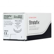 Шовный материал Stratafix Spiral PDO 2/0, двунаправл.24+24см, фиолет. Обр.-реж. 26 мм х 2, 3/8 Ethicon