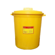 Бак для сбора медицинских отходов кл. Б на 20 литров, с крышкой, жёлтый, Россия