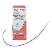 Шовный материал МОНОКРИЛ ПЛЮС 3/0, 70 см, фиолетовый Кол. 17 мм, 1/2 Ethicon