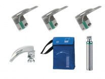 Ларингоскоп в наборе 4 клинка для неонатологии и педиатрии (на батарейках, лампа LED)