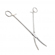 Зажим жесткий для влагалищных операций, изогнутый, №1, 219 мм. Surgiwell