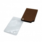 Лупа складная асферическая Eschenbach VisoPocket 2,5x, 74x48 мм, коричневый чехол (прямоугольный)