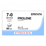 Шовный материал ПРОЛЕН 7/0, 60 см, синий Кол.EVERPOINT 9.3 мм х 2, 3/8 Ethicon