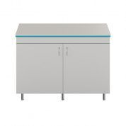 Закрытый стол для работы стоя со столешницей из монолитной керамики СЛЗ НВК 1200 МОН