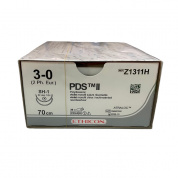 Шовный материал ПДС II 3/0. 70 см. фиолет. Кол. 22 мм х 2. 1/2 Ethicon