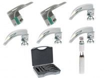 Ларингоскоп в наборе клинки: неонатология, педиатрия, взрослые (универсальный), (на аккумуляторах, лампочка ксенон)