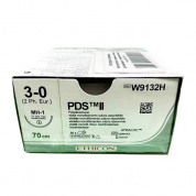 Шовный материал ПДС II 3/0. 70 см. фиолет. Кол. 31 мм. 1/2 Ethicon