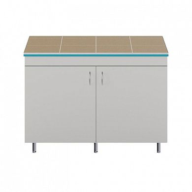 Закрытый стол для работы стоя со столешницей из керамогранитной плитки СЛЗ НВК 1200 КГ