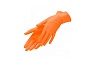 Перчатки нитриловые медицинские BENOVY, оранжевые, размер S, 50 пар в упаковке