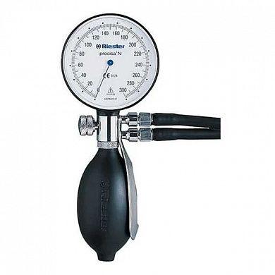Механический тонометр Precisa N, манометр алюминиевый, выход 2 шланга, Riester 