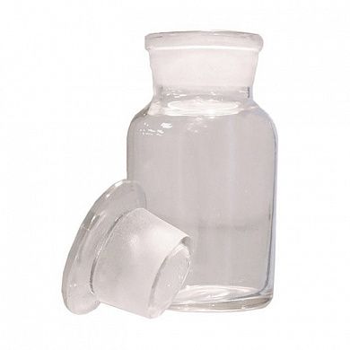 Склянка из светлого стекла с притертой пробкой 125 мл