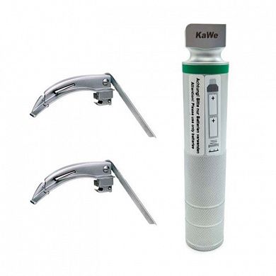 Ларингоскоп с набором клинков (№ 2,4) для проведения затрудненной интубации, на батарейках, LED лампа, сменный световод