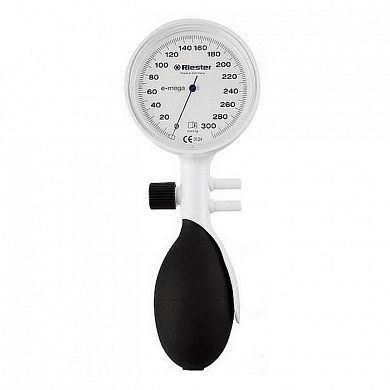 Механический тонометр E-mega II, белая, 2 шланга дезинфицируемая однокомпонентная безлатексная манжета детская, Riester