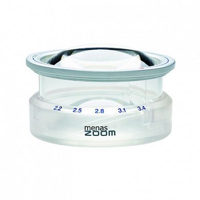 Лупа светопольная менисковая асферическая настольная с зумом Eschenbach menas ZOOM, диаметр 65 мм, 2.2х-3.4х