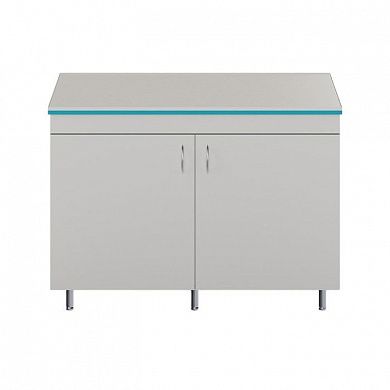 Закрытый стол для работы стоя со столешницей из монолитной керамики СЛЗ НВК 1200 МОН