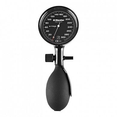 Механический тонометр e-mega, черный, 1 шланговый, без манжеты, Riester