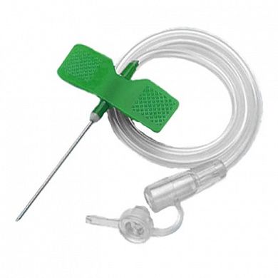 Катетер-бабочка с луэр-адаптером с механизмом защиты иглы, 21Gx3,4&amp;amp;amp;amp;amp;amp;amp;amp;amp;amp;quot;x7&amp;amp;amp;amp;amp;amp;amp;amp;amp;amp;quot;, 0,8 мм, 190 мм, зеленая (арт 596121190), Китай