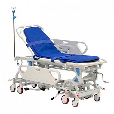 Тележка-каталка для перевозки больных с механической системой регулировки высоты МЕТ ТВ-140