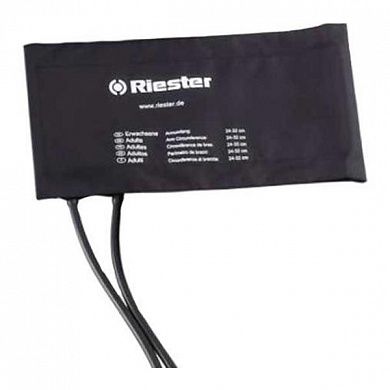 Манжета сфигмотенсиоф со скобой для обхвата 24х32 см, на липучке , 2 шланга, бардовая Riester 