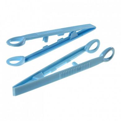 Пинцет окончатый полимерный одноразовый стерильный 125 мм, 50 шт/уп