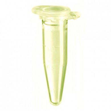 Пробирки Эппендорфа нестерильные 1,5 мл с защелкивающейся крышкой, Высота 40 мм, Диаметр 11 мм, (желтые)