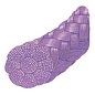 Иглы атравматические с нитями хирургическими рассасывающимися стерильные ПОЛИГЛИКОЛИД-КО-ЛАКТИД MР 3,5 (USP 0), 75см, плетеный фиолетовый рассасывающийся с покрытием 20 шт/уп