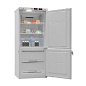 Холодильник комбинированный лабораторный ХЛ-250 ПОЗиС (170/80 л) с дверями из металлопласта, серебро
